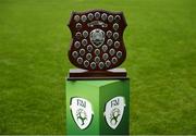 9 September 2018; A general view of the shield prior to the FAI Women’s Intermediate Shield Final match between TEK United and Lakewood Athletic at Newhill Park in Two Mile Borris, Tipperary. Photo by Harry Murphy/Sportsfile