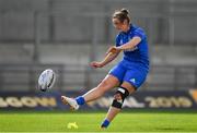 9 September 2018; Nikki Caughey of Leinster kicks a conversion during the 2018 Women’s Interprovincial Rugby Championship match between Connacht and Leinster at the Sportgrounds in Galway. Photo by Brendan Moran/Sportsfile