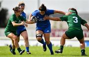 9 September 2018; Katie O’Dwyer of Leinster is tackled by Mary Healy, left, and Annmarie O’Hora of Connacht during the 2018 Women’s Interprovincial Rugby Championship match between Connacht and Leinster at the Sportgrounds in Galway. Photo by Brendan Moran/Sportsfile