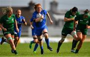 9 September 2018; Juliet Short of Leinster breaks clear of the Connacht defence during the 2018 Women’s Interprovincial Rugby Championship match between Connacht and Leinster at the Sportgrounds in Galway. Photo by Brendan Moran/Sportsfile