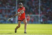 9 September 2018; Orla Cotter of Cork takes a free during the Liberty Insurance All-Ireland Senior Camogie Championship Final match between Cork and Kilkenny at Croke Park in Dublin. Photo by Piaras Ó Mídheach/Sportsfile