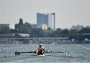 10 September 2018; Ireland team, from front, Andrew Goff, Jacob McCarthy, Ryan Ballantine and Fintan McCarthy competing in the Lightweight Men's Quadruple Sculls heat during day two of the World Rowing Championships in Plovdiv, Bulgaria. Photo by Seb Daly/Sportsfile