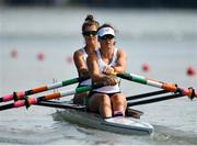 10 September 2018; Aileen Crowley, right, and Monika Dukarska of Ireland competing in their Women's Double Sculls heat on day two of the World Rowing Championships in Plovdiv, Bulgaria. Photo by Seb Daly/Sportsfile
