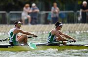 10 September 2018; Mark O'Donovan, left, and Shane O'Driscoll of Ireland on their way to finishing second in their Men's Pair repechage race during day two of the World Rowing Championships in Plovdiv, Bulgaria. Photo by Seb Daly/Sportsfile