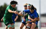 9 September 2018; Katie O’Dwyer of Leinster is tackled by Mary Healy of Connacht during the 2018 Women’s Interprovincial Rugby Championship match between Connacht and Leinster at the Sportgrounds in Galway. Photo by Brendan Moran/Sportsfile