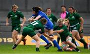 9 September 2018; Aoife McDermott of Leinster is tackled by Orla Dixon of Connacht during the 2018 Women’s Interprovincial Rugby Championship match between Connacht and Leinster at the Sportgrounds in Galway. Photo by Brendan Moran/Sportsfile
