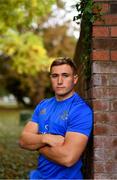 10 September 2018; Jordan Larmour poses for a portrait following a Leinster Rugby press conference at Leinster Rugby Headquarters in Dublin. Photo by Ramsey Cardy/Sportsfile