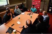 10 September 2018; Joey Carbery speaks to reporters during a Munster Rugby press conference at the University of Limerick in Limerick. Photo by Diarmuid Greene/Sportsfile