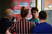 10 September 2018; Joey Carbery speaks to reporters during a Munster Rugby press conference at the University of Limerick in Limerick. Photo by Diarmuid Greene/Sportsfile