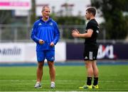 10 September 2018; Senior coach Stuart Lancaster, left, in conversation with Luke McGrath during Leinster Rugby squad training at Energia Park in Donnybrook, Dublin. Photo by Ramsey Cardy/Sportsfile