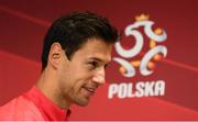 10 September 2018; Grzegorz Krychowiak during a Poland press conference at Municipal Stadium in Wroclaw, Poland. Photo by Stephen McCarthy/Sportsfile