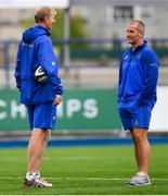 10 September 2018; Head coach Leo Cullen, left, and Senior coach Stuart Lancaster during Leinster Rugby squad training at Energia Park in Donnybrook, Dublin. Photo by Ramsey Cardy/Sportsfile