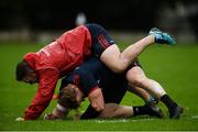 10 September 2018; Dave Kilcoyne and Chris Cloete during Munster Rugby squad training at the University of Limerick in Limerick. Photo by Diarmuid Greene/Sportsfile