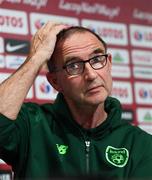 10 September 2018; Republic of Ireland manager Martin O'Neill during a press conference at Municipal Stadium in Wrocław, Poland. Photo by Stephen McCarthy/Sportsfile