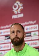 10 September 2018; David Meyler during a Republic of Ireland press conference at Municipal Stadium in Wroclaw, Poland. Photo by Stephen McCarthy/Sportsfile