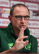 10 September 2018; Republic of Ireland manager Martin O'Neill during a press conference at Municipal Stadium in Wroclaw, Poland. Photo by Stephen McCarthy/Sportsfile