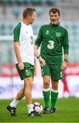 10 September 2018; Republic of Ireland assistant manager Roy Keane, right, and assistant coach Steve Guppy during a Republic of Ireland training session at Municipal Stadium in Wroclaw, Poland. Photo by Stephen McCarthy/Sportsfile