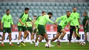 10 September 2018; Cyrus Christie and his Republic of Ireland team-mates during a Republic of Ireland training session at Municipal Stadium in Wroclaw, Poland. Photo by Stephen McCarthy/Sportsfile