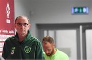 10 September 2018; Republic of Ireland manager Martin O'Neill and David Meyler arrive for a Republic of Ireland press conference at Municipal Stadium in Wroclaw, Poland. Photo by Stephen McCarthy/Sportsfile