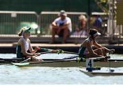 11 September 2018; Aoife Casey, left, and Denise Walsh of Ireland react after finishing third in their Lightweight Women's Double Sculls repechage event on day three of the World Rowing Championships in Plovdiv, Bulgaria. Photo by Seb Daly/Sportsfile