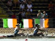 11 September 2018; Aoife Casey, left, and Denise Walsh of Ireland on their way to finishing third in their Lightweight Women's Double Sculls repechage event on day three of the World Rowing Championships in Plovdiv, Bulgaria. Photo by Seb Daly/Sportsfile