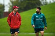 10 September 2018; Tyler Bleyendaal and Kevin O'Byrne arrive for Munster Rugby squad training at the University of Limerick in Limerick. Photo by Diarmuid Greene/Sportsfile