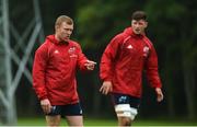 10 September 2018; Keith Earls and Fineen Wycherley during Munster Rugby squad training at the University of Limerick in Limerick. Photo by Diarmuid Greene/Sportsfile