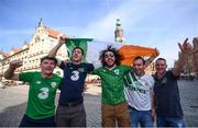 11 September 2018; Republic of Ireland supporters, from left, Ray Hyland, Tadhg Concannon, Leroy Jenkins, Peter Marren and Mick Whelan ahead of the International Friendly match between Poland and Republic of Ireland at the Stadion Miejski in Wroclaw, Poland. Photo by Stephen McCarthy/Sportsfile