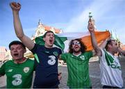 11 September 2018; Republic of Ireland supporters, from left, Ray Hyland, Tadhg Concannon, Leroy Jenkins and Peter Marren, ahead of the International Friendly match between Poland and Republic of Ireland at the Stadion Miejski in Wroclaw, Poland. Photo by Stephen McCarthy/Sportsfile