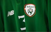 11 September 2018; The jersey of Corey Whelan of Republic of Ireland hangs in the dressing room prior to the UEFA European U21 Championship Qualifier Group 5 match between Republic of Ireland and Germany at Tallaght Stadium in Tallaght, Dublin. Photo by Brendan Moran/Sportsfile