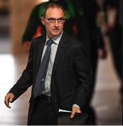 11 September 2018; Republic of Ireland manager Martin O'Neill arrives ahead of the International Friendly match between Poland and Republic of Ireland at the Municipal Stadium in Wroclaw, Poland. Photo by Stephen McCarthy/Sportsfile
