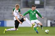 11 September 2018; Ryan Manning of Republic of Ireland in action against Timo Baumgartl of Germany during the UEFA European U21 Championship Qualifier Group 5 match between Republic of Ireland and Germany at Tallaght Stadium in Tallaght, Dublin. Photo by Brendan Moran/Sportsfile