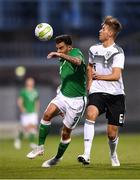 11 September 2018; Reece Grego-Cox of Republic of Ireland in action against Waldemar Anton of Germany during the UEFA European U21 Championship Qualifier Group 5 match between Republic of Ireland and Germany at Tallaght Stadium in Tallaght, Dublin. Photo by Brendan Moran/Sportsfile