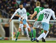 11 September 2018; Moanes Dabour of Israel in action against Jonny Evans of Northern Ireland of Northern Ireland  during the International Friendly match between Northern Ireland and Israel at the National Football Stadium at Windsor Park in Belfast. Photo by Oliver McVeigh/Sportsfile