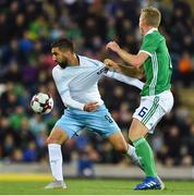 11 September 2018; Moanes Dabour of Israel in action against George Saville of Northern Ireland during the International Friendly match between Northern Ireland and Israel at the National Football Stadium at Windsor Park in Belfast. Photo by Oliver McVeigh/Sportsfile