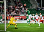 11 September 2018; Aiden O'Brien of Republic of Ireland scores his side's first goal during the International Friendly match between Poland and Republic of Ireland at the Municipal Stadium in Wroclaw, Poland. Photo by Stephen McCarthy/Sportsfile