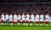 11 September 2018; The Poland team prior to the International Friendly match between Poland and Republic of Ireland at the Municipal Stadium in Wroclaw, Poland. Photo by Stephen McCarthy/Sportsfile
