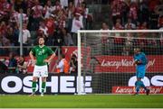 11 September 2018; Kevin Long of Republic of Ireland reacts after Mateusz Klich of Poland scored his side's first goal during the International Friendly match between Poland and Republic of Ireland at the Municipal Stadium in Wroclaw, Poland. Photo by Stephen McCarthy/Sportsfile