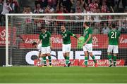 11 September 2018; Richard Keogh of Republic of Ireland reacts to his side conceding a goal during the International Friendly match between Poland and Republic of Ireland at the Municipal Stadium in Wroclaw, Poland. Photo by Stephen McCarthy/Sportsfile