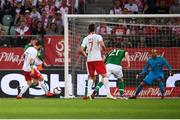 11 September 2018; Mateusz Klich of Poland shoots to score his side's first goal during the International Friendly match between Poland and Republic of Ireland at the Municipal Stadium in Wroclaw, Poland. Photo by Stephen McCarthy/Sportsfile