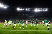 11 September 2018; Republic of Ireland players warm up prior to the International Friendly match between Poland and Republic of Ireland at the Municipal Stadium in Wroclaw, Poland. Photo by Stephen McCarthy/Sportsfile
