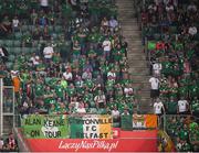 11 September 2018; Republic of Ireland supporters during the International Friendly match between Poland and Republic of Ireland at the Municipal Stadium in Wroclaw, Poland. Photo by Stephen McCarthy/Sportsfile