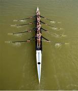12 September 2018; Great Britain team, from front, Madeline Arlett, Elisha Lewis, Francesca Rawlins and Gemma Hall during their Lightweight Women's Quadruple Sculls repechage race on day four of the World Rowing Championships in Plovdiv, Bulgaria. Photo by Seb Daly/Sportsfile