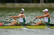 12 September 2018; Paul O'Donovan, left, and Gary O'Donovan of Ireland on their way to winning their Lightweight Men's Double Sculls quater final race on day four of the World Rowing Championships in Plovdiv, Bulgaria. Photo by Seb Daly/Sportsfile