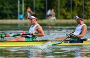 13 September 2018; Shane O'Driscoll, left, and Mark O'Donovan of Ireland on their way to finishing fifth during their Men's Pair quarter final race on day five of the World Rowing Championships in Plovdiv, Bulgaria. Photo by Seb Daly/Sportsfile
