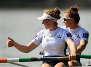 13 September 2018; Emily Hegarty, left, and Aifric Keogh of Ireland following their first place finish in their Women's Pair semi-final race on day five of the World Rowing Championships in Plovdiv, Bulgaria. Photo by Seb Daly/Sportsfile