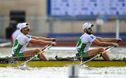 13 September 2018; Gary O'Donovan, left, and Paul O'Donovan of Ireland on their way to finishing third in their Lightweight Men's Double Sculls semi-final race on day five of the World Rowing Championships in Plovdiv, Bulgaria. Photo by Seb Daly/Sportsfile