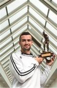 13 September 2018; Michael Duffy of Dundalk with his SSE Airtricity/SWAI Player of the Month award for August at DKIT, in Dundalk. Photo by Matt Browne/Sportsfile