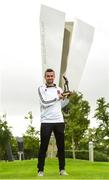 13 September 2018; Michael Duffy of Dundalk with his SSE Airtricity/SWAI Player of the Month award for August at DKIT, in Dundalk. Photo by Matt Browne/Sportsfile