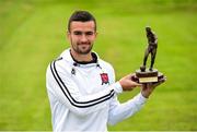 13 September 2018; Michael Duffy of Dundalk with his SSE Airtricity/SWAI Player of the Month award for August at DKIT, in Dundalk. Photo by Matt Browne/Sportsfile